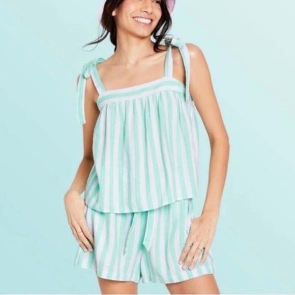 Stoney clover striped two piece shorts set - Picture 1 of 3